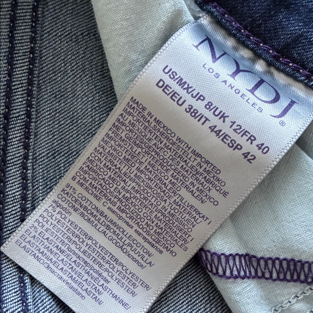 New NYDJ Women’s Medium Wash Barbara Boot Cut Blue Jeans Sz 8 Lift Tuck Slimming - Picture 11 of 15